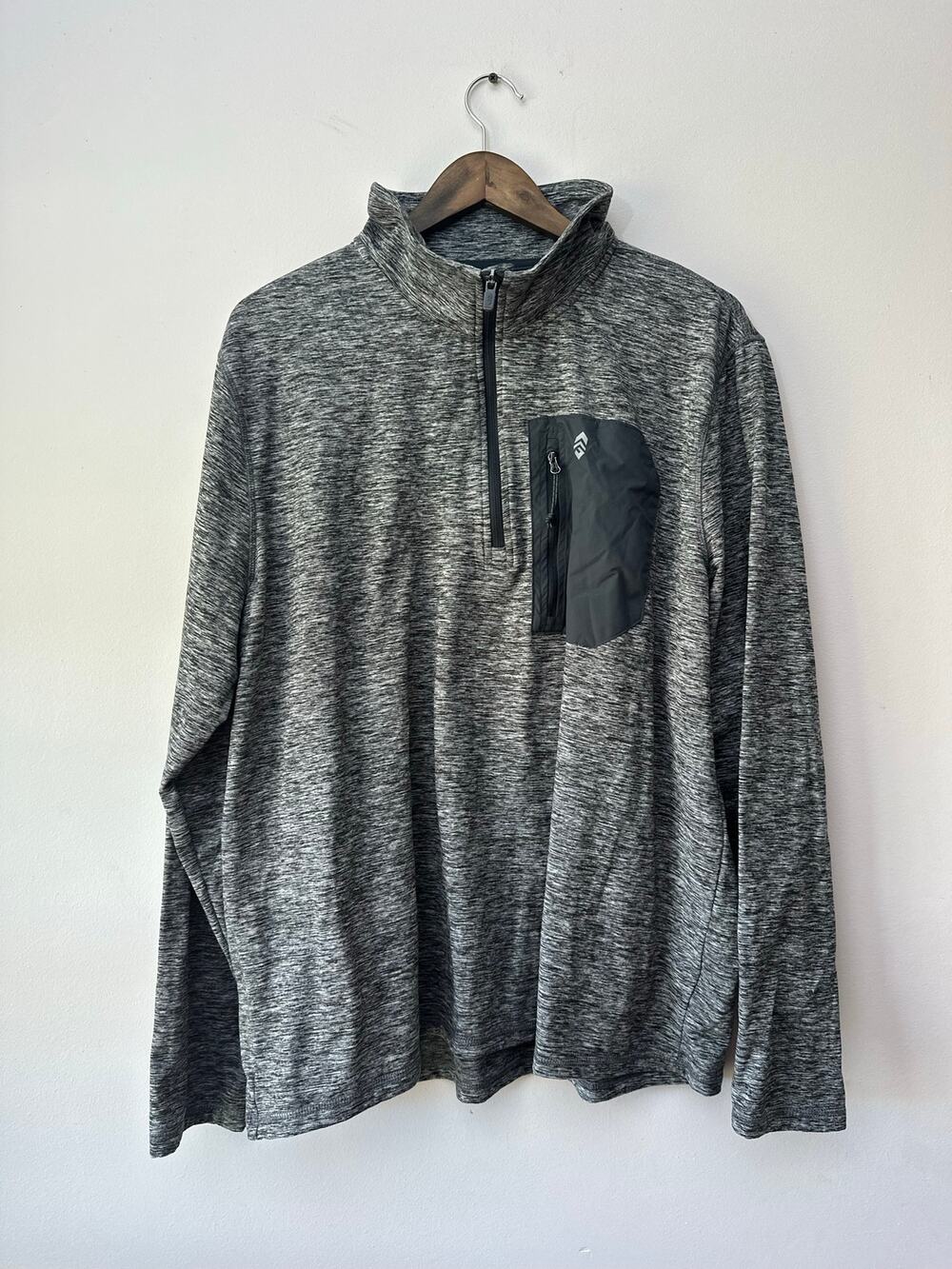 Free Country Men’s XXL Gray Heather Quarter Zip Performance Pullover